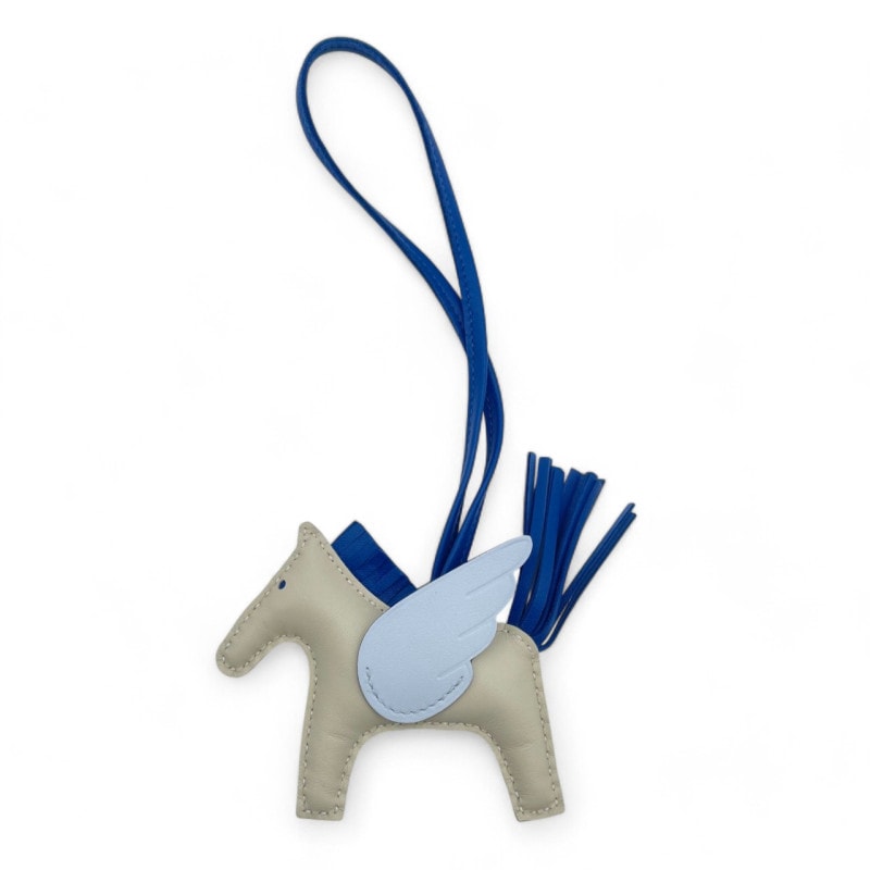 エルメス ペガサスチャーム PM クレ/ブルーフランス/ブルーブリュム W刻印