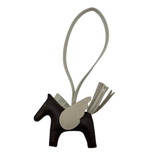 エルメス ペガサスチャーム PM チョコレート/クレ W刻印