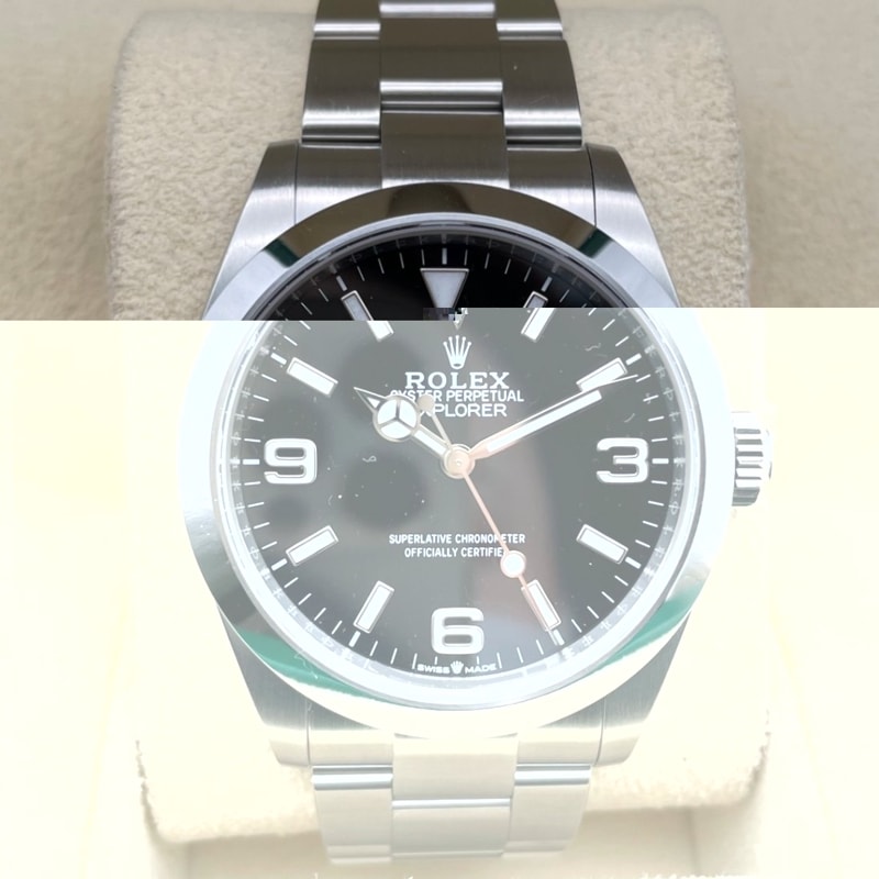 ロレックス エクスプローラー 224270 ブラック ステンレスチール オイスターブレス 40mm