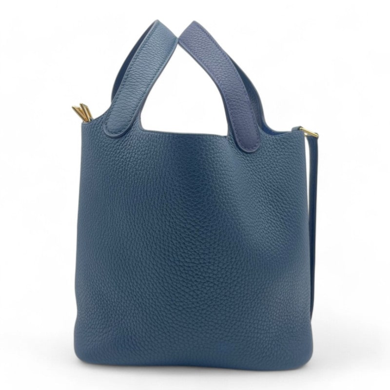 エルメス ピコタンロック PM ブルーニュイ/ヴェールルソー トリヨンクレマンス ゴールド金具 Y刻印