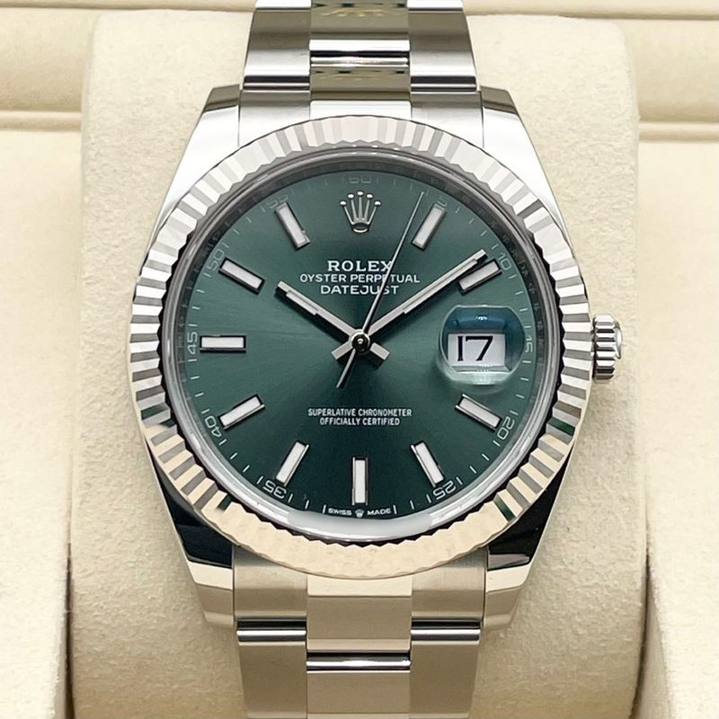 ロレックス デイトジャスト 126334 ミントグリーン オイスターブレス 41mm