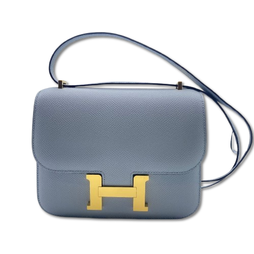 エルメス コンスタンスミニ 18 ブルーグラシエ エプソン ゴールド金具