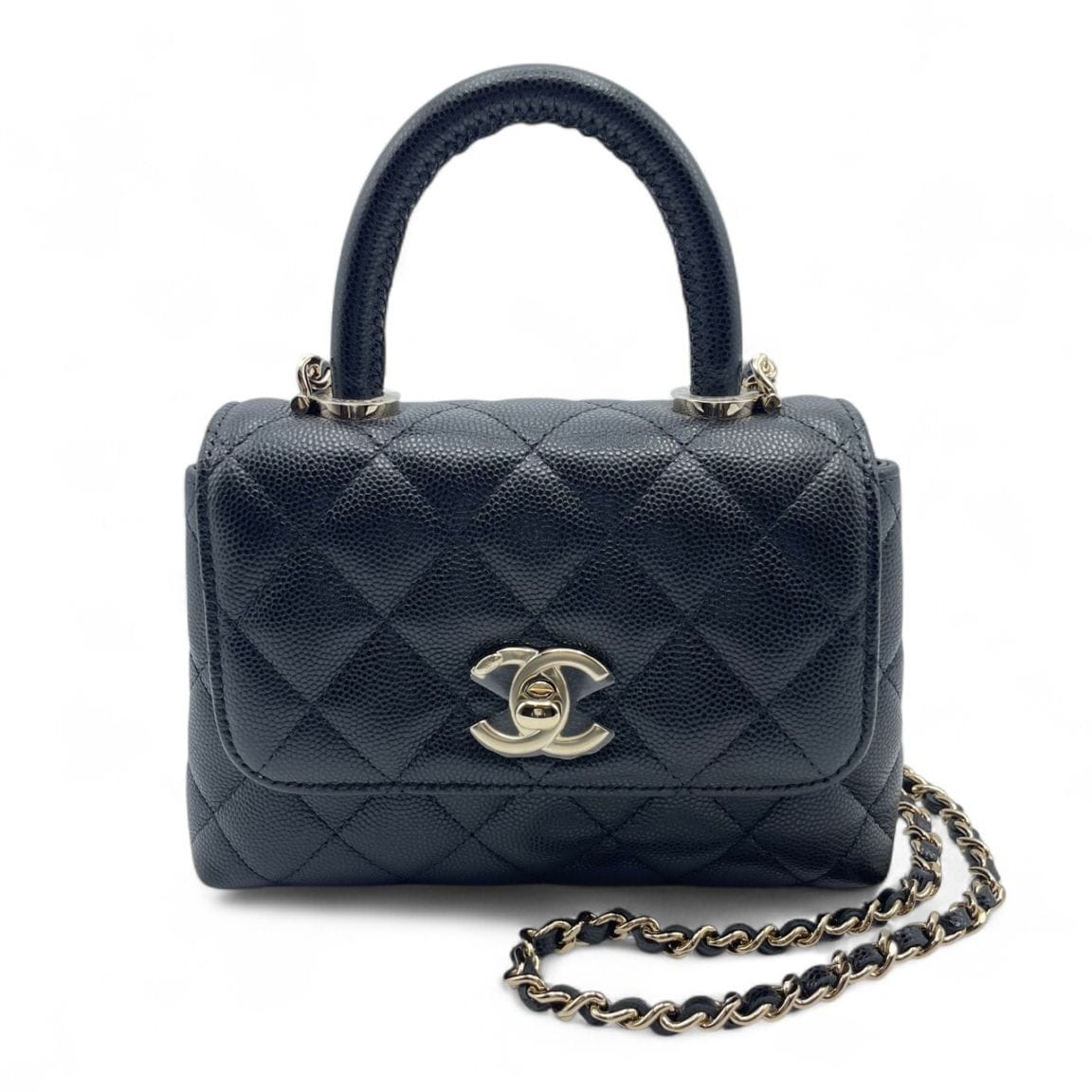 入手困難☆上品なミニサイズ♪【CHANEL】ココハンドル AP4244 シャネル ココハンドル ミニミニ AP4244 ブラック キャビア
