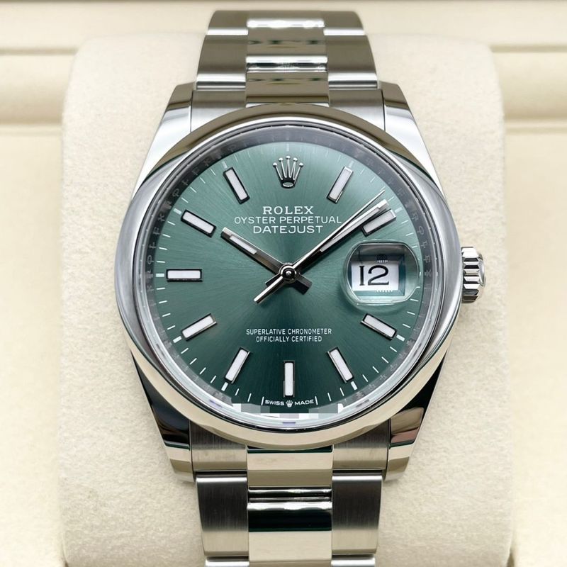 ロレックス デイトジャスト 126200  ミントグリーン オイスターブレス 36mm