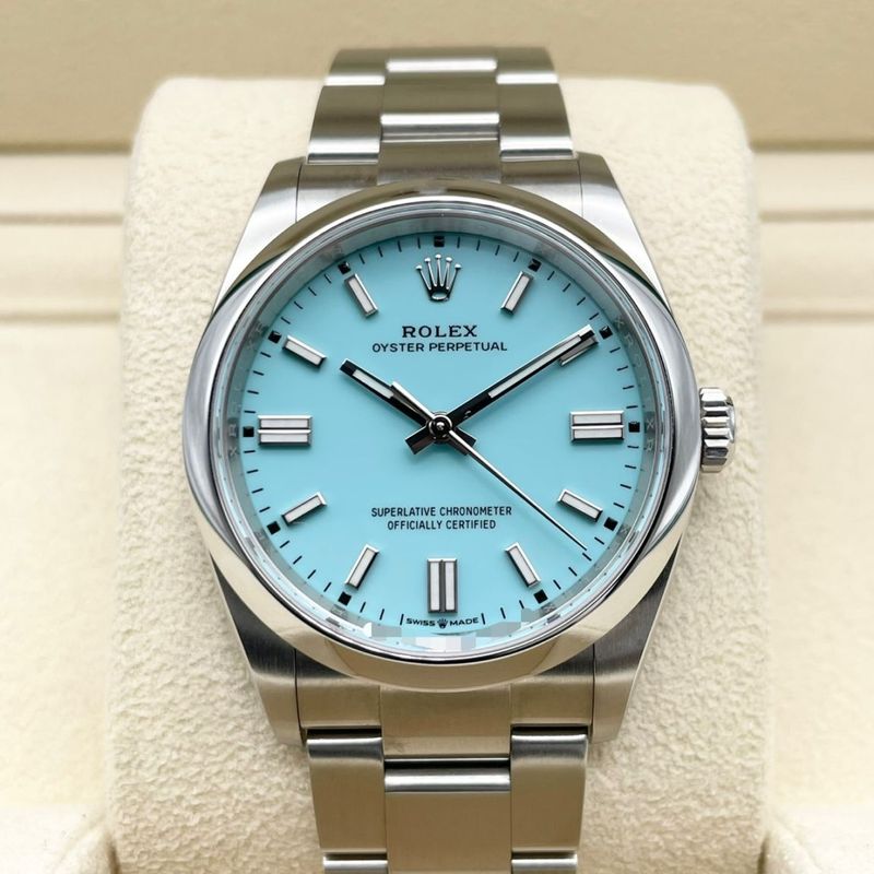 ロレックス オイスターパーペチュアル 126000 ターコイズブルー ステンレスチール 36mm