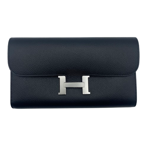 ★正規店購入 HERMES ベアン コンビネ ノワール エルメス コンスタンスロング ノワール ヴォーエプソン シルバー