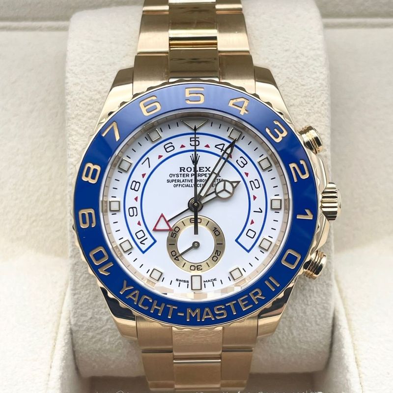 ロレックス ヨットマスター II 116688 ホワイト イエローゴールド 44ｍｍ