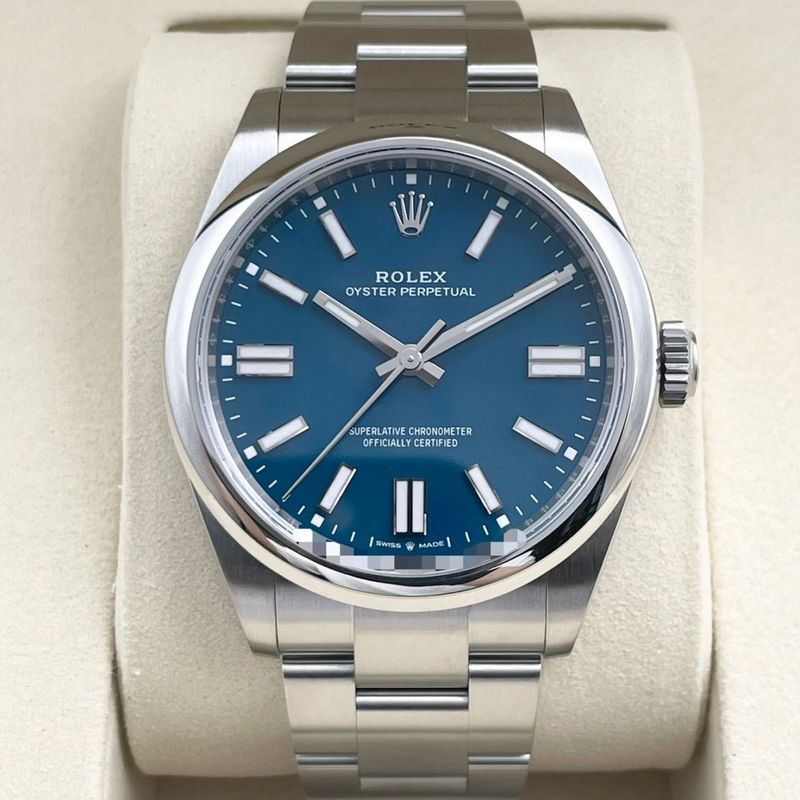 ロレックス オイスターパーペチュアル 124300 オイスターブレスレット ブルー 41mm