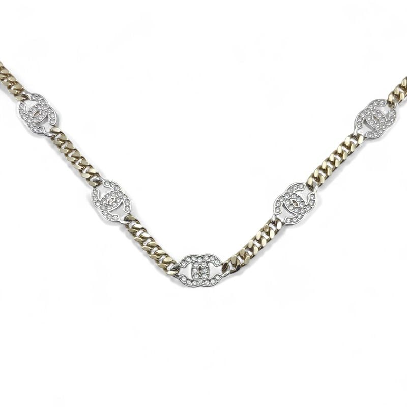 シャネル チョーカー AB6444-B06011-NC835 メタル＆ストラト ゴールド/シルバー/クリスタル