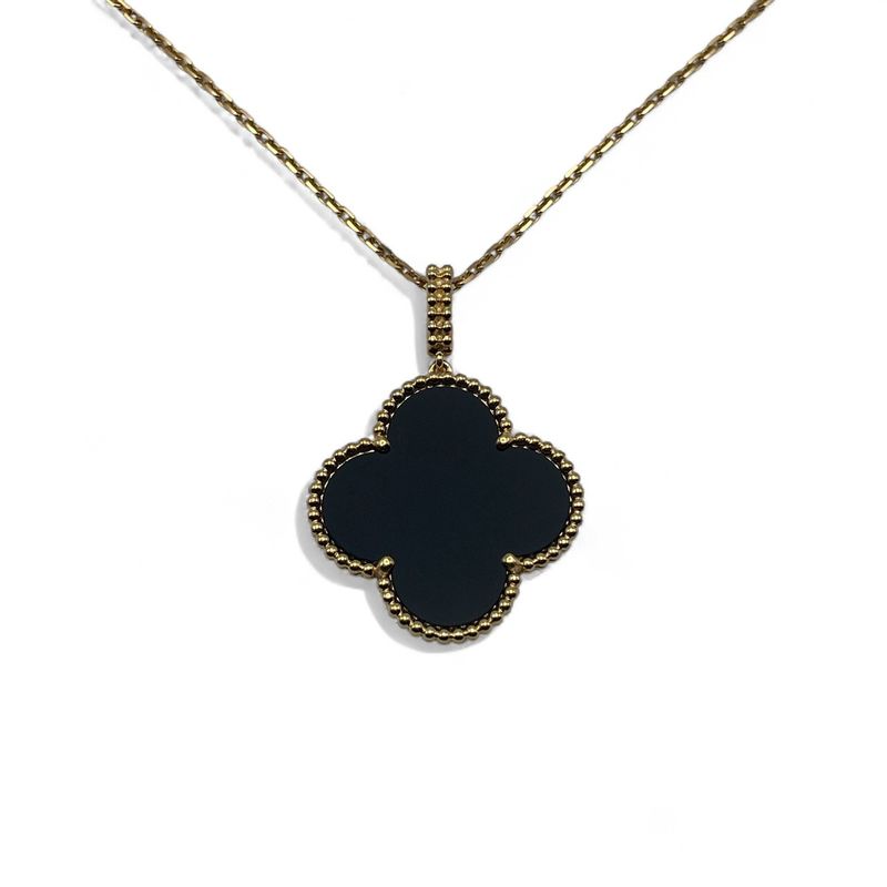 ヴァンクリーフ＆アーペル マジックアルハンブラ ネックレス VCAR049M00 オニキス イエローゴールド