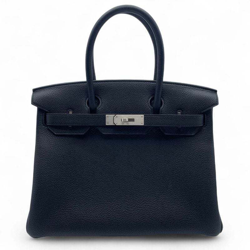 エルメス バーキン 30 ノワール トゴ マットシルバー金具 K刻印