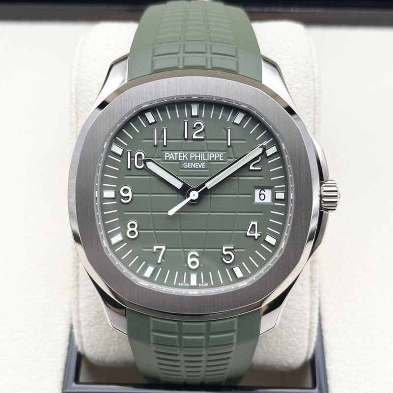 【ラバーカット無し！バックル保護シール付き！】パテックフィリップ アクアノート 5168G-010 カーキ 42.2mm