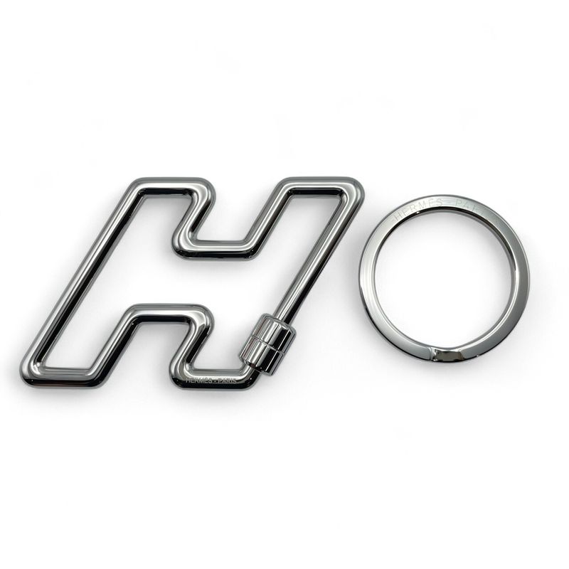 エルメス H・トゥ・スピード キーホルダー シルバー ステンレススチィール