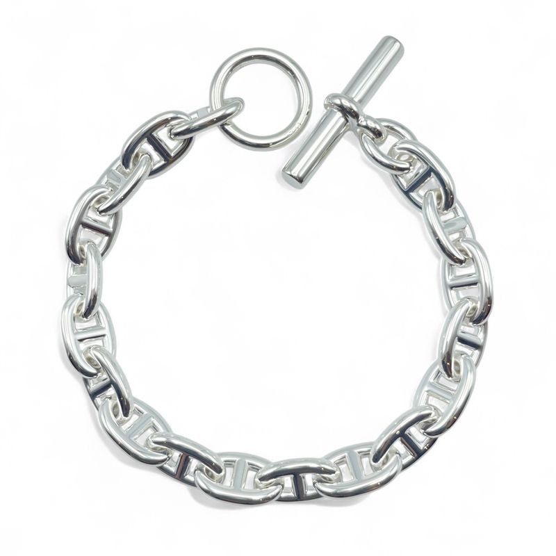 エルメス シェーヌ・ダンクル ブレスレット MM シルバー925 18コマ