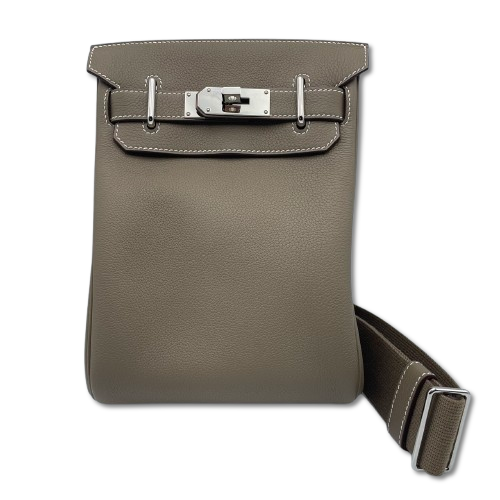 エルメス ケリーアッカド PM エトゥープ トゴ シルバー金具 K刻印