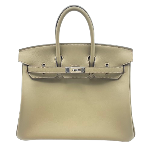 エルメス バーキン ヴェルソ 25 ベージュマルファ/グリスパール スイフト シルバー金具 W刻印