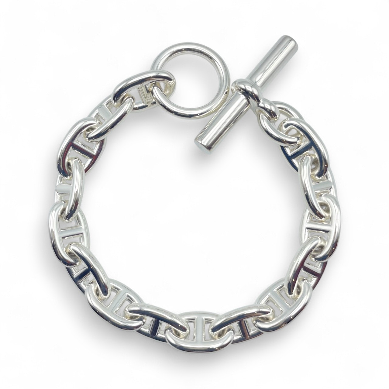 極 美品 エルメス シェーヌダンクルMM 15コマ シルバー925 ブレスレット HERMES エルメス ブレスレット シェーヌダンクルMM 15コマ Ag925
