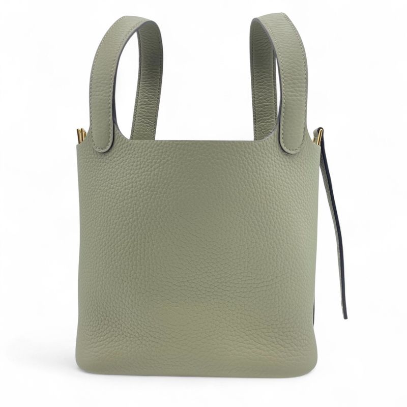 エルメス ピコタンロック PM セージ トリヨンクレマンス ゴールド金具 K刻印