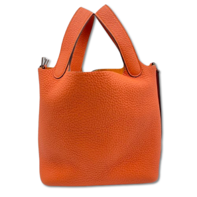 エルメス ピコタンロック PM オレンジ トリヨンクレマンス シルバー金具 Y刻印