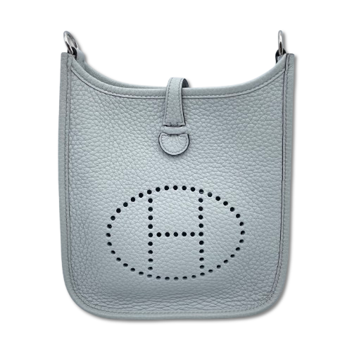 エルメス ミニエヴリン アマゾーヌ TPM ブルーペール トリヨンクレマンス シルバー金具 B刻印