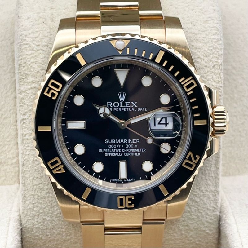 ロレックス サブマリーナ デイト 116618LN イエローゴールド ブラック 40mm
