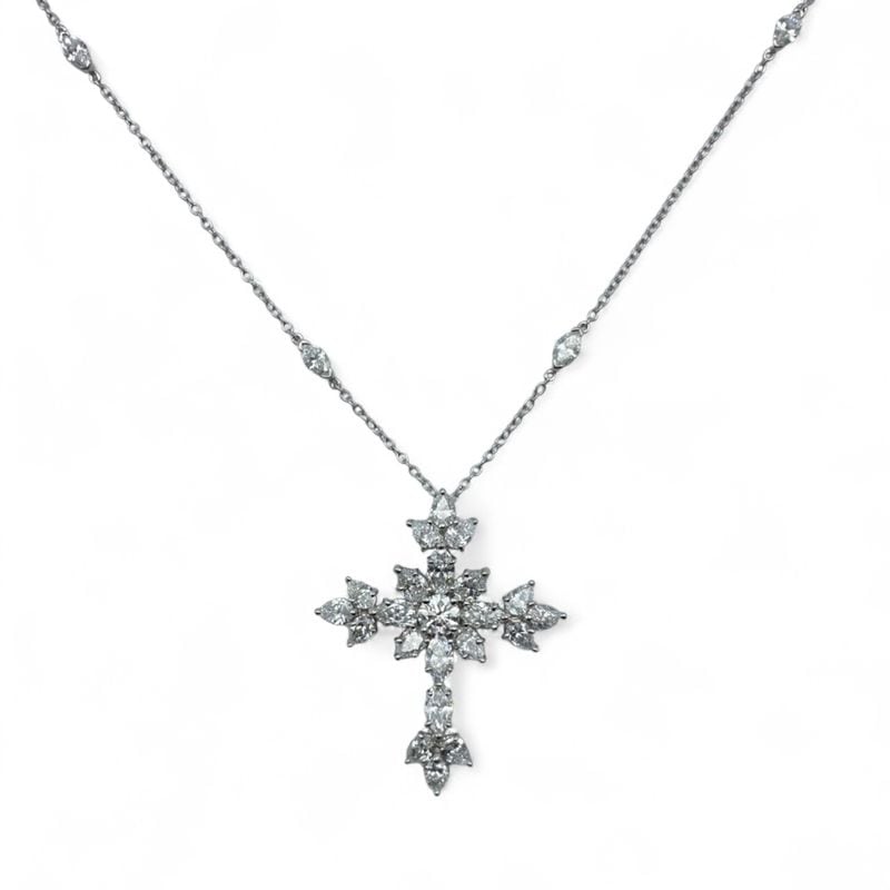 ハリーウィンストン マーキー・クロス・ペンダント PEDPRESMMQ シルバー ダイヤモンド プラチナ