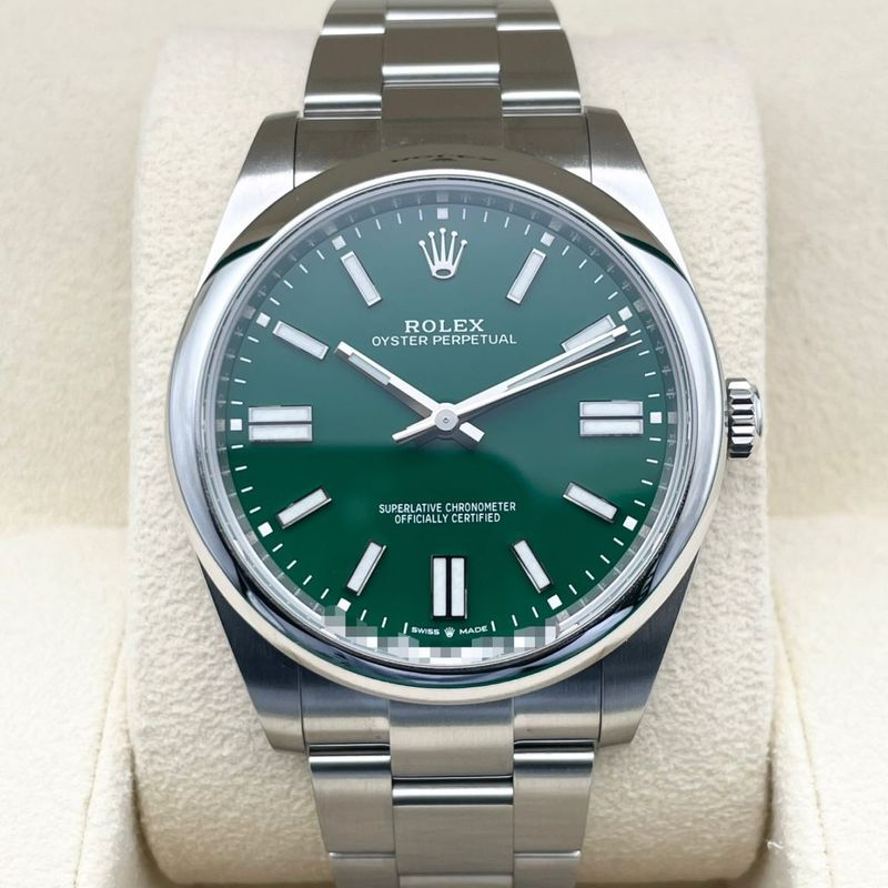 ロレックス オイスターパーペチュアル 124300 グリーン オイスターブレスレット 41mm