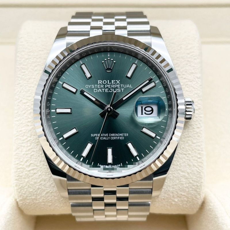 ロレックス デイトジャスト 126234 ミントグリーン ジュビリーブレス 36mm