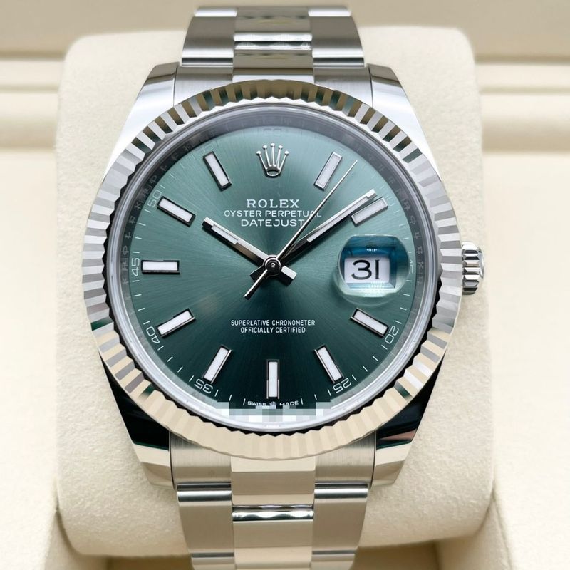 ロレックス デイトジャスト 126334 ミントグリーン オイスターブレス 41mm