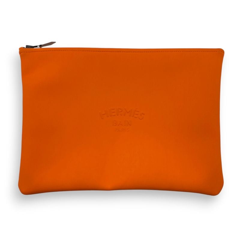 エルメス フラットポーチ ネオバン GM オレンジ