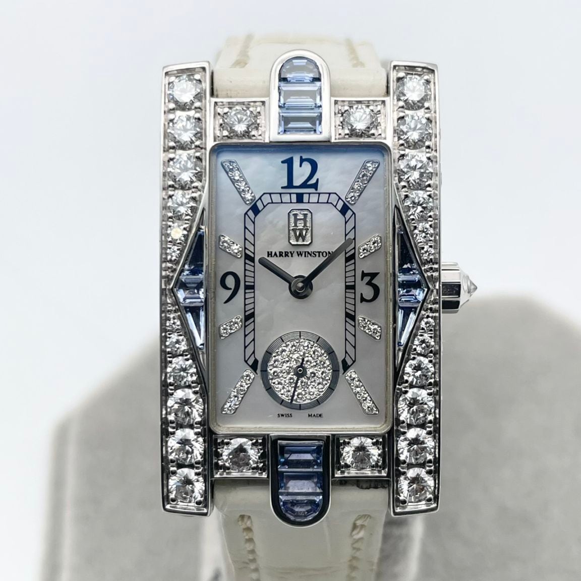 ハリーウィンストン 750WG 310/LQWL.M/A07 ダイヤ×パープルサファイア アヴェニューオーロラ クオーツ HARRY WINSTON ハリーウィンストン 750WG 310/LQWL.M/A07 ダイヤ