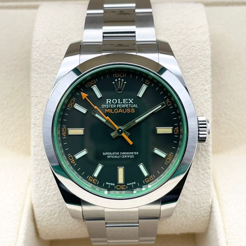 ロレックス ミルガウス 116400GV ブラック 40mm オイスターブレスレット