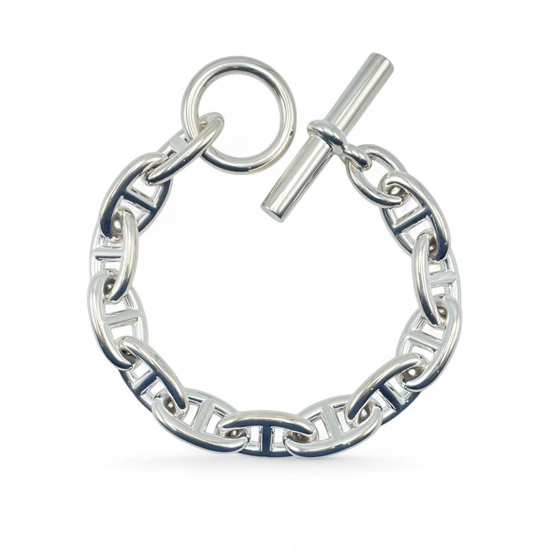 エルメス シェーヌ・ダンクル ブレスレット GM シルバー925 12コマ