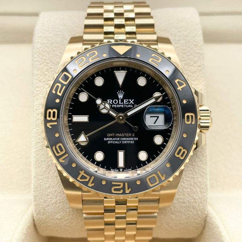 ロレックス GMTマスターII 126718GRNR イエローゴールド ジュビリーブレスレット ブラック 40mm