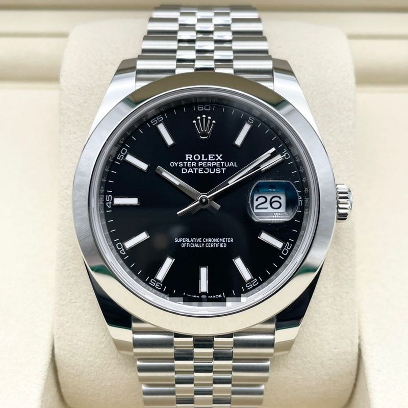 ロレックス デイトジャスト 126300 ブラック ジュビリーブレスレット 41mm