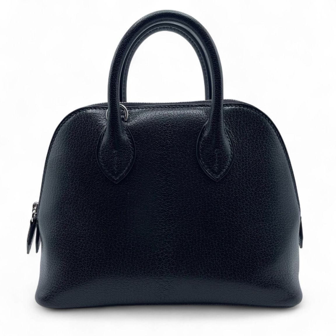 エルメス ボリード1923 ミニ ノワール シェーブル/シャムキラ シルバー