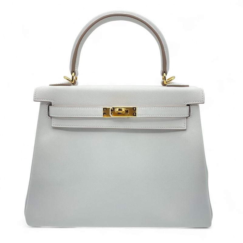 エルメス ケリー 25 マッシュルーム スイフト ゴールド金具 W刻印