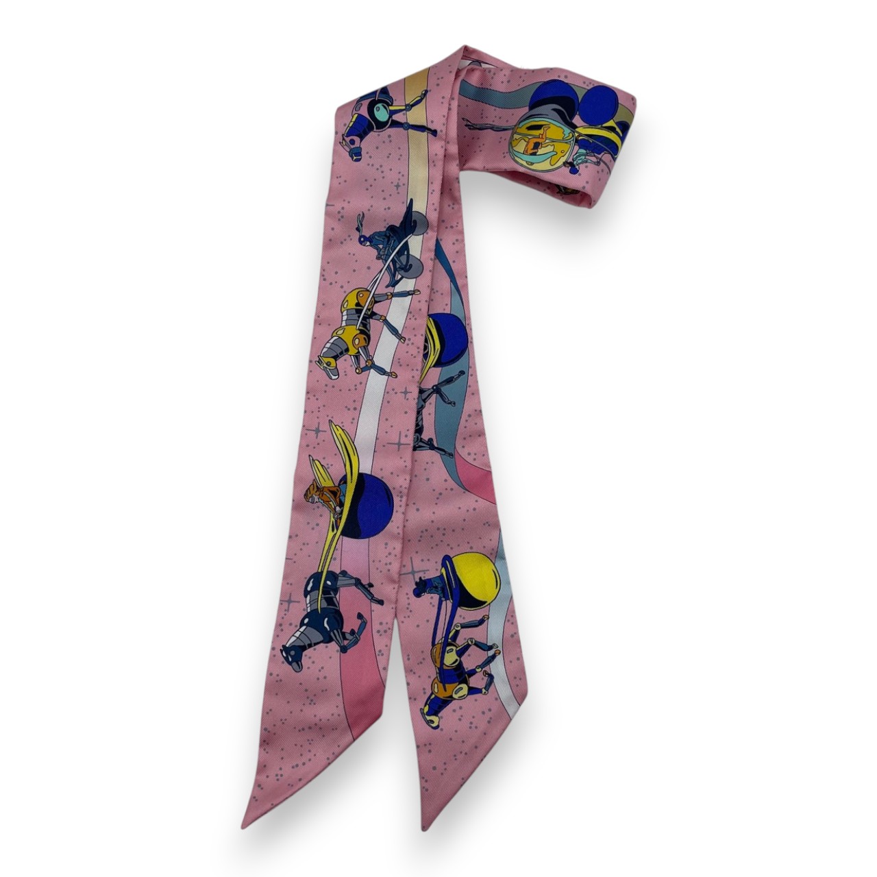 HERMES ツイリー SPACE DERBY エルメス ツイリー Space Derby スペースダービー シルク100