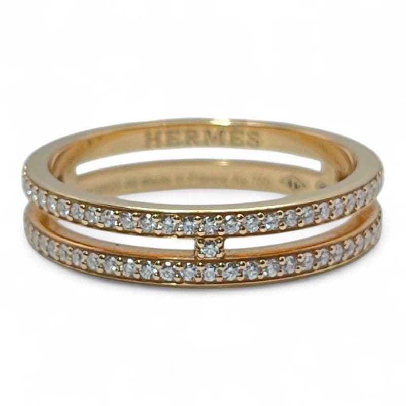 エルメス ウェディングリング アリアンヌ PM 49 ダイヤモンド/ピンクゴールド 9号