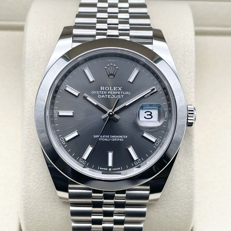 【25年11月ギャラ！】 ロレックス デイトジャスト 126300 スレート ジュビリーブレスレット 41mm