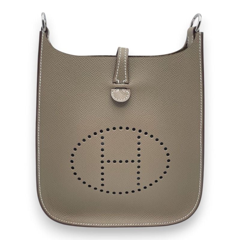 エルメス ミニエヴリン アマゾーヌ セリエ TPM エトゥープ エプソン シルバー金具 K刻印