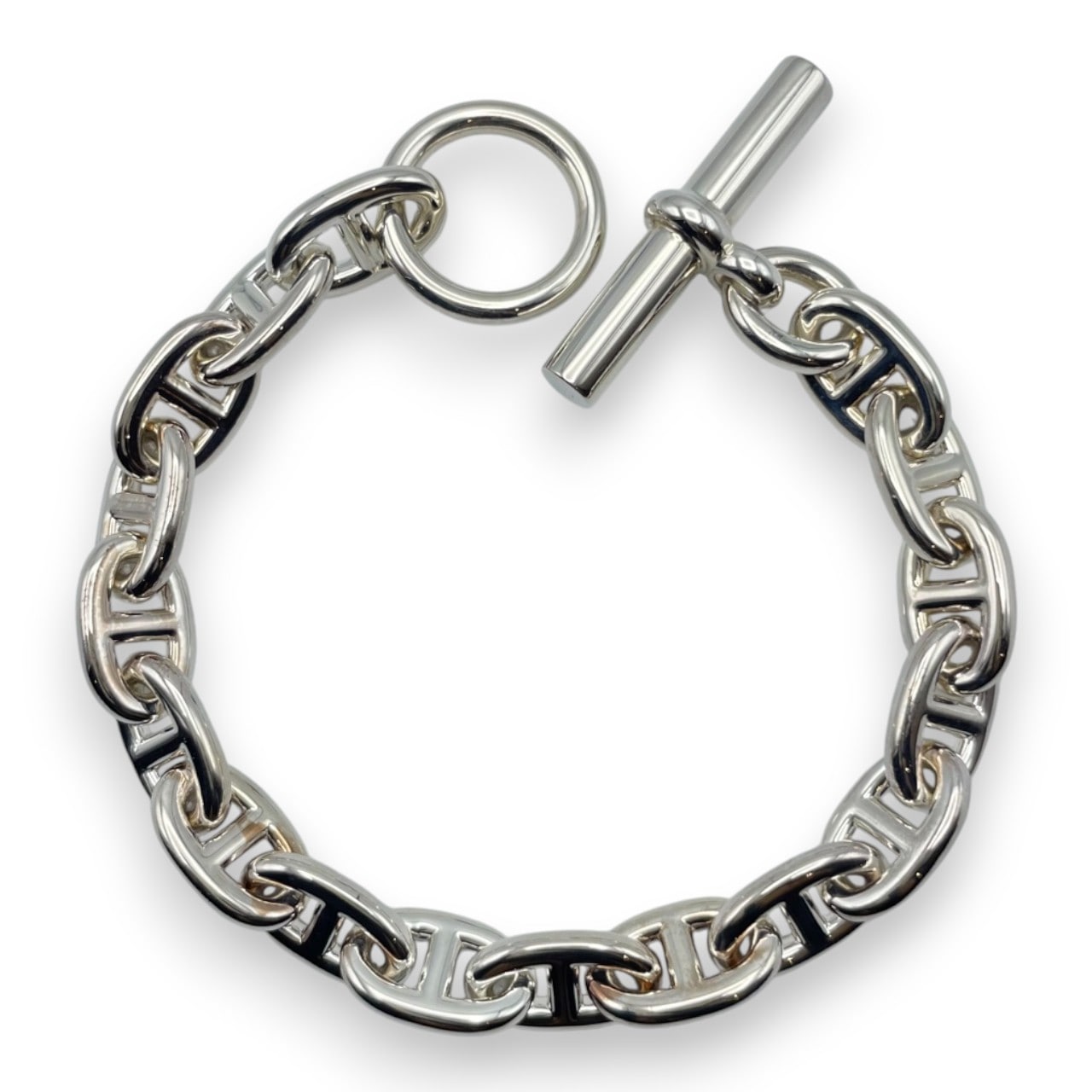 エルメス シェーヌ・ダンクル ブレスレット MM シルバー925 17コマ