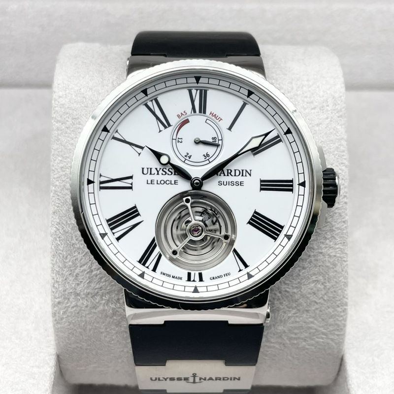 ユリスナルダン マリーン 1283-181/E0 ホワイト 43mm