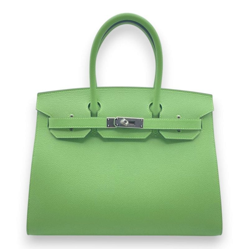 エルメス バーキン 30 セリエ ヴェールクリケット エプソン シルバー金具 Y刻印