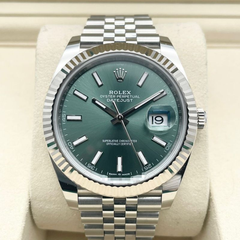 ロレックス デイトジャスト 126334 ミントグリーン ジュビリーブレスレット 41mm