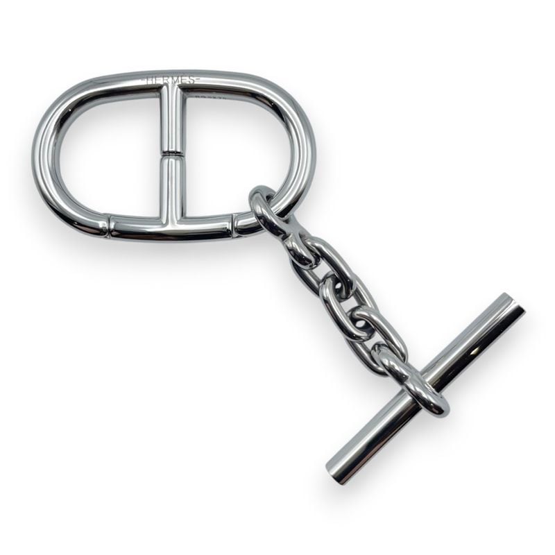 エルメス シェーヌ・ダンクル キーホルダー シルバー ステンレススチィール