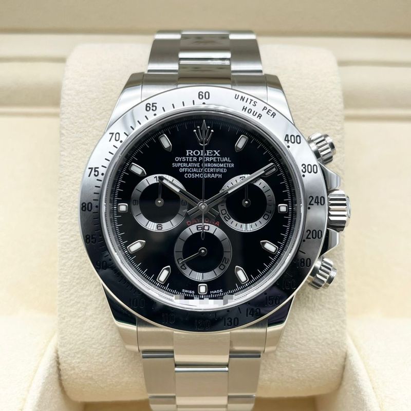 【鏡面バックル！2015年ギャラ！】ロレックス デイトナ 116520 ブラック オイスターブレス 40mm