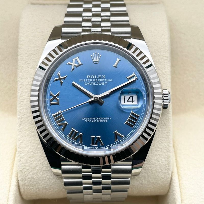 ロレックス デイトジャスト 126334 アズーロブルー ローマン ジュビリーブレス 41ｍｍ