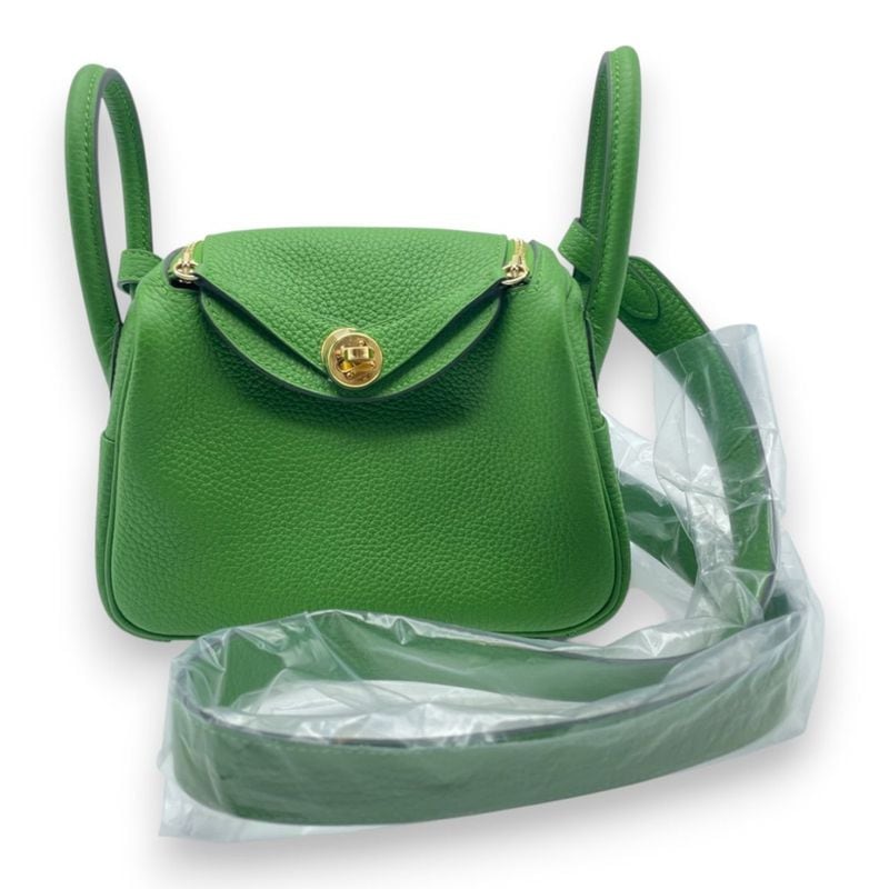 エルメス リンディミニ 20 ヴェールユッカ トリヨンクレマンス ゴールド金具 B刻印