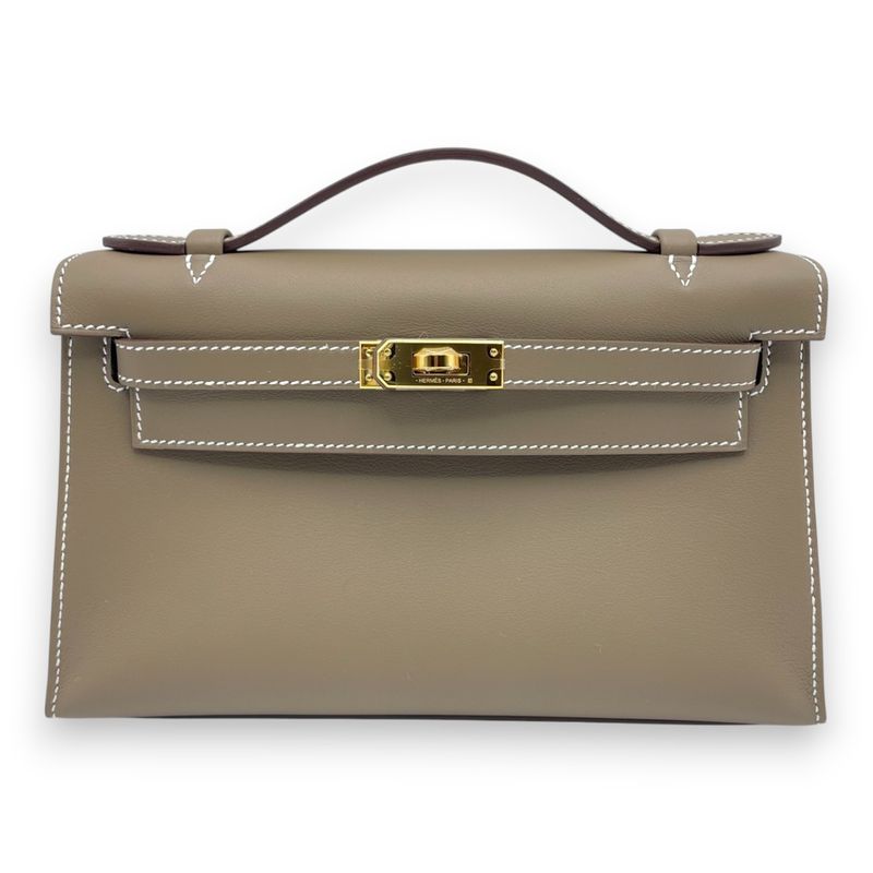 エルメス エヴリン PM ノワール トリヨンクレマンス ゴールド金具 W